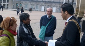 Peace walk with Rajagopal in Birmingham, UK