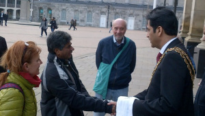 Peace walk with Rajagopal in Birmingham, UK