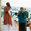 Margrit Hugentobler, President of CESCI, at Jan Satyagraha 2012 credit Ekta Parishad